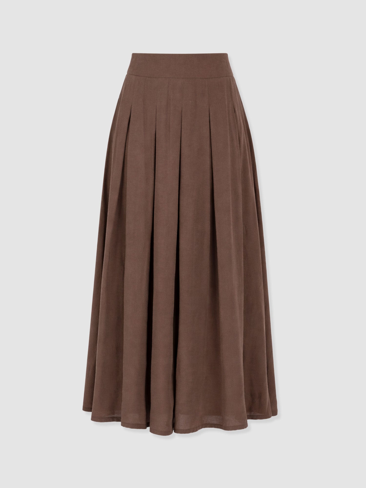 Eliza Pleated Skirt - Brown - Women's Skirts | Saint + Sofia® USA